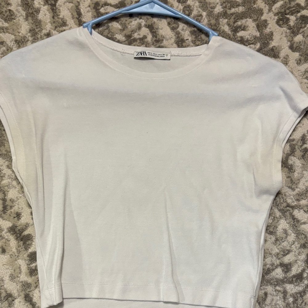 Zara Classic White Short Sleeve Tee